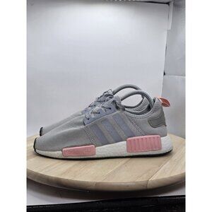 Adidas NMD R1 Boost Womens 8 Gray Pink Running Shoes Low Athletic Gym BY3058